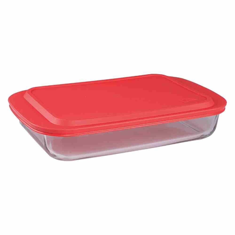 Lasanheira De Vidro Com Tampa 5 Litros